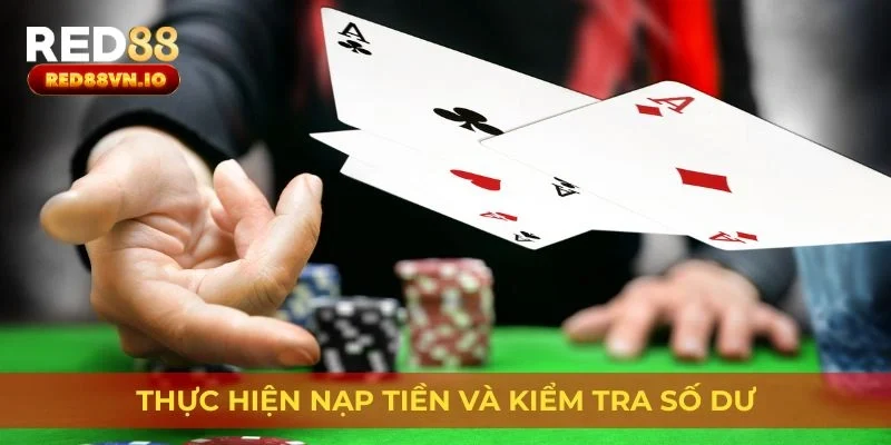 Thực hiện nạp tiền và kiểm tra số dư