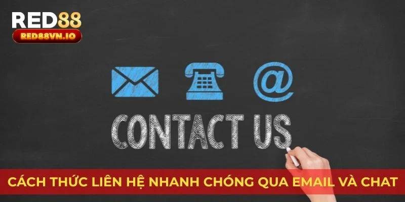 Cách thức liên hệ nhanh chóng qua email và chat